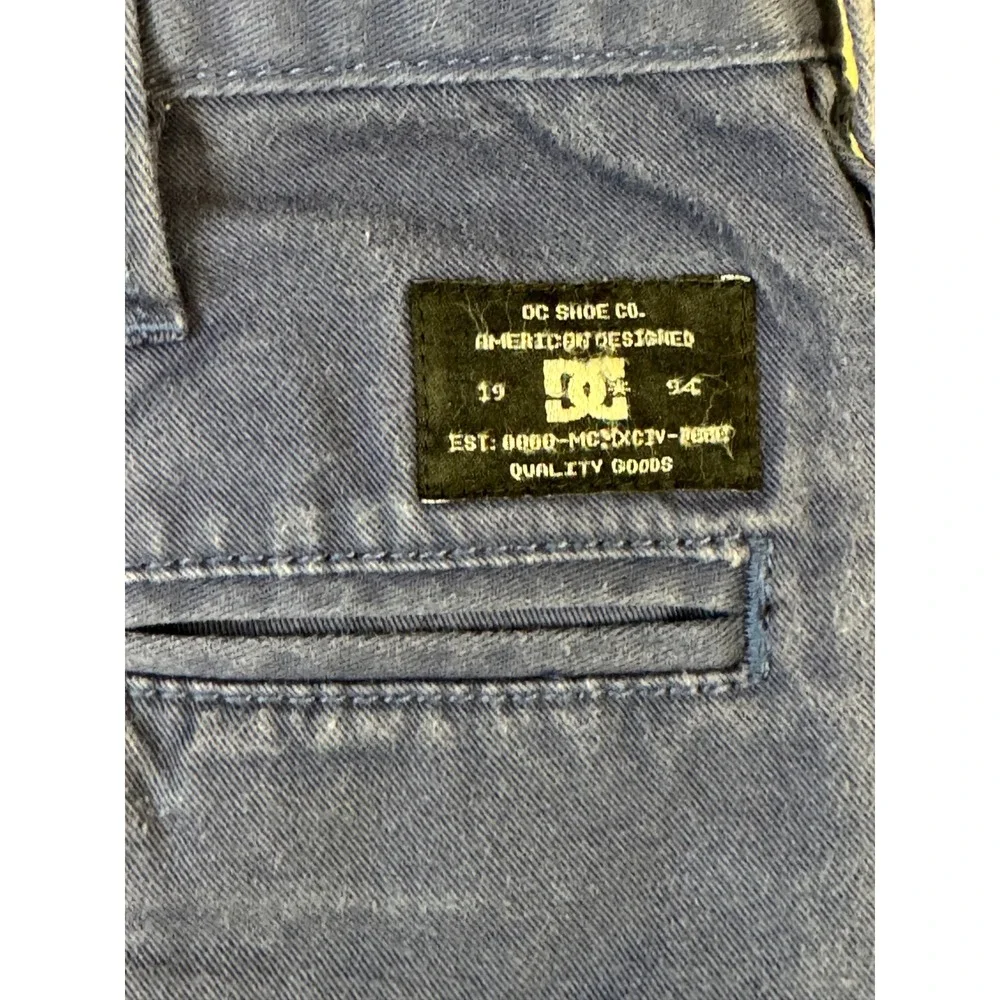 DC Shoes Mens Navy Blue Straight Fit Chino Shorts Size 32 DYWS03064 Skate Casual